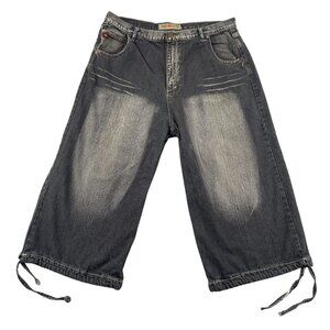 NBN Gear Jorts Mens 40 Baggy Black Y2K Jean Shorts